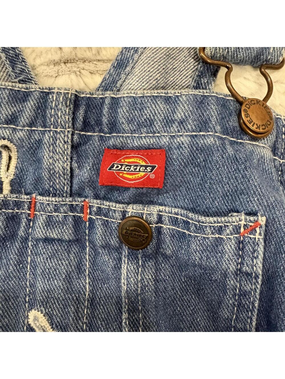 Dickies Denim Overalls Men's Size XL durable Cotton Workwear Farm Outdoor - Picture 4 of 6